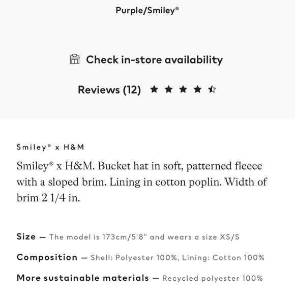 H&M Smiley Bucket Hat - Picture 3 of 4